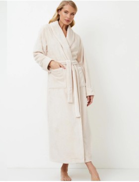 Длинный теплый халат Aruelle CALLY, Цвет: светло-бежевый, Размеры: S, изображение 2