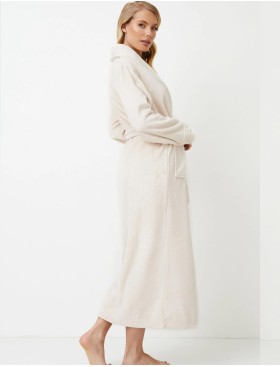 Длинный теплый халат Aruelle CALLY, Цвет: светло-бежевый, Размеры: S, изображение 3