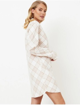 Фланелевая сорочка-рубашка Aruelle CAMILLE, Цвет: светло-бежевый/молоч, Размеры: XS, изображение 2