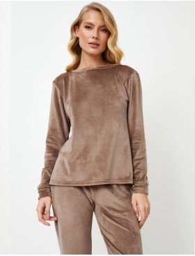 Теплый домашний комплект Aruelle CHIARRA SET, Цвет: кофейный, Размеры: M