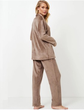 Теплая женская пижама Aruelle CHOCO, Цвет: кофейный, Размеры: XL, изображение 3