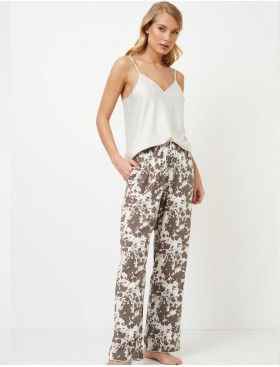 Домашний комплект из топа и брюк Aruelle CINNIE, Цвет: латте/молочный, Размеры: S, изображение 2