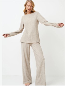 Домашний костюм Aruelle DAVINA SET, Цвет: бежево-серый, Размеры: M, изображение 2