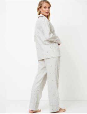 Фланелевая женская пижама Aruelle DOROTHEA, Цвет: светло-серый, Размеры: S, изображение 3