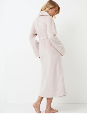 Длинный халат с запахом Aruelle ELLA, Цвет: светло-бежевый, Размеры: S, изображение 3