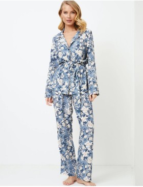 Пижама из вискозы Aruelle FRANCINE, Цвет: серо-голубой, Размеры: S, изображение 2