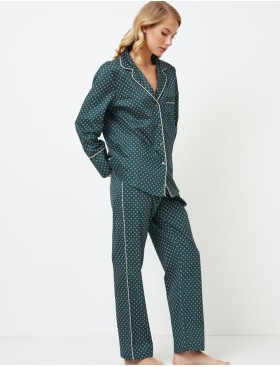 Хлопковая пижама с брюками Aruelle GENNY, Цвет: зеленый, Размеры: S, изображение 4