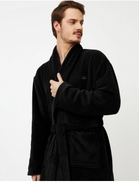 Теплый мужской халат Aruelle GERALD BLACK, Цвет: черный, Размеры: M