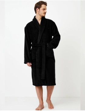 Теплый мужской халат Aruelle GERALD BLACK, Цвет: черный, Размеры: M, изображение 2
