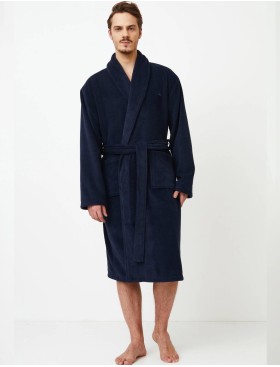 Теплый мужской халат Aruelle GERALD BLUE, Цвет: темно-синий, Размеры: M, изображение 2