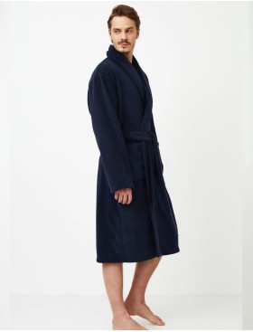 Теплый мужской халат Aruelle GERALD BLUE, Цвет: темно-синий, Размеры: M, изображение 4