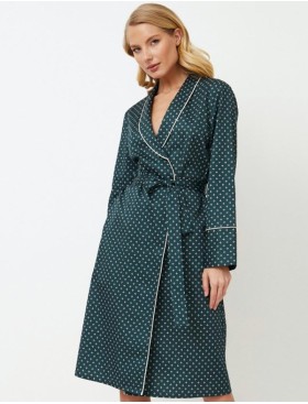 Хлопковый халат Aruelle GRISELLE, Цвет: зеленый, Размеры: S