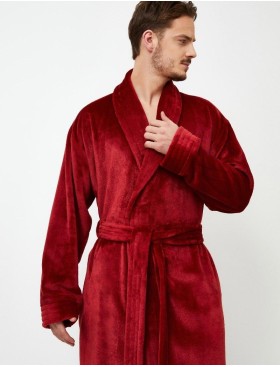 Теплый мужской халат Aruelle HENDRIX, Цвет: бургундское вино, Размеры: M
