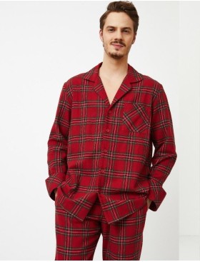 Фланелевая мужская пижама Aruelle HENDRIX, Цвет: бургундское вино, Размеры: M