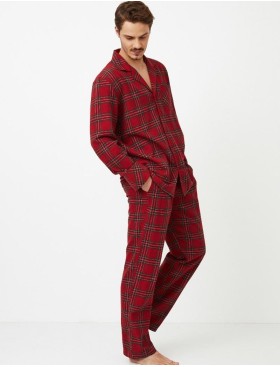 Фланелевая мужская пижама Aruelle HENDRIX, Цвет: бургундское вино, Размеры: M, изображение 4