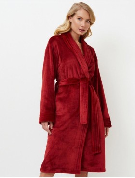 Плюшевый халат женский Aruelle HOLLY, Цвет: бургундское вино, Размеры: L