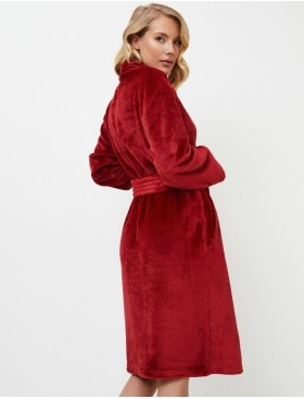 Плюшевый халат женский Aruelle HOLLY, Цвет: бургундское вино, Размеры: L, изображение 2