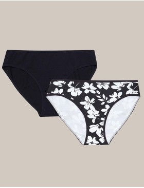 Набор хлопковых трусов 2 шт Esotiq MIA-MIA 42268 черный + белый, Цвет: черный+белый, Размеры: S