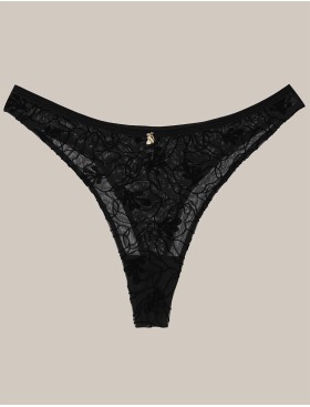 Трусики стринги с флоковым узором Esotiq ORGANIQUE 41781 черный, Цвет: черный, Размеры: S, изображение 7