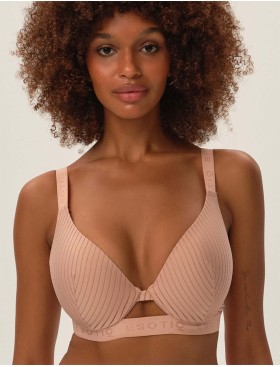 Формованный бюстгальтер Esotiq OSOM 41795 бежевая полоска, Цвет: бежевый, Размеры: 75C, изображение 3