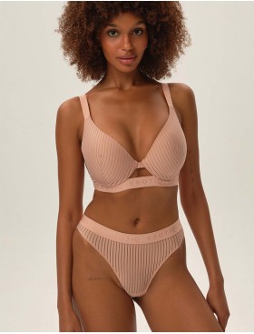 Формованный бюстгальтер Esotiq OSOM 41795 бежевая полоска, Цвет: бежевый, Размеры: 75C, изображение 6