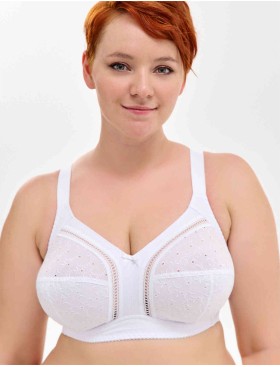 Мягкий хлопковый бюстгальтер без косточек Milavitsa 108180 / 118180 белый, Цвет: белый, Размеры: 80I, изображение 4
