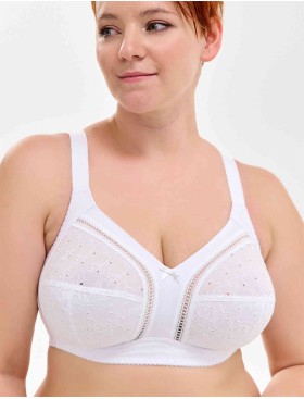 Мягкий хлопковый бюстгальтер без косточек Milavitsa 108180 / 118180 белый, Цвет: белый, Размеры: 80I, изображение 5