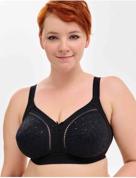 Мягкий хлопковый бюстгальтер без косточек Milavitsa 108180 / 118180 черный, Цвет: черный, Размеры: 80D, изображение 4