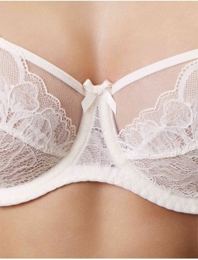 Бюстгальтер мягкая чашка балконет Milavitsa 124970 приглушенный белый, Цвет: приглушенный белый, Размеры: 75F, изображение 4