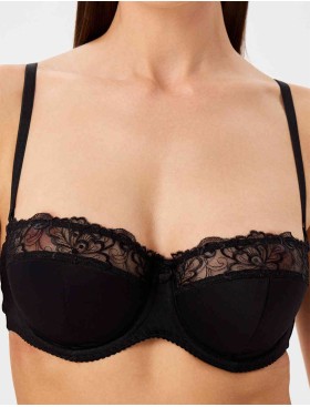 Бюстгальтер балконет Milavitsa 127510 черный, Цвет: черный, Размеры: 80C