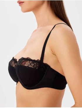 Бюстгальтер балконет Milavitsa 127510 черный, Цвет: черный, Размеры: 80C, изображение 3