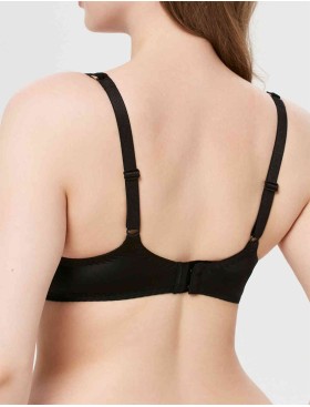 Треугольный бюстгальтер с пуш-ап Milavitsa 127660 черный с нюдом, Цвет: черный с нюдом, Размеры: 80B, изображение 2