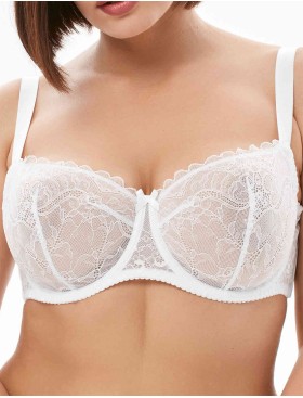 Мягкий кружевной бюстгальтер Milavitsa 129000 белый, Цвет: белый, Размеры: 80E