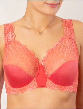 Бюстгальтер с усиленной бретелью Valmira 1113 коралл, Цвет: коралл, Размеры: 100H
