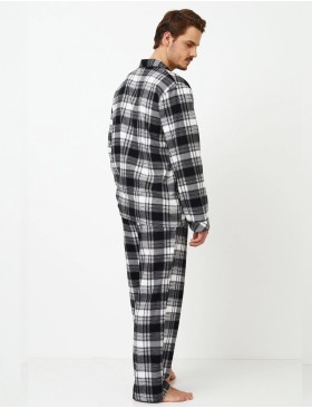 Фланелевая мужская пижама Aruelle JAMES, Цвет: черный/белый, Размеры: M, изображение 3