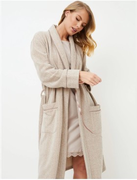 Банный халат Aruelle MARIANNA BEIGE, Цвет: бежевый, Размеры: S, изображение 3