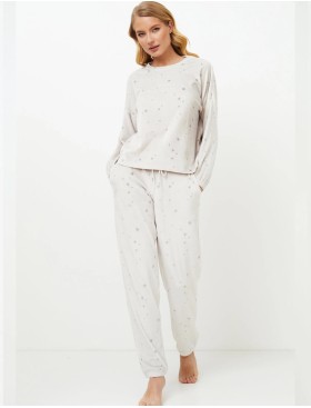 Плюшевый женский комплект Aruelle MEREDITH SET, Цвет: светло-серый, Размеры: S, изображение 2