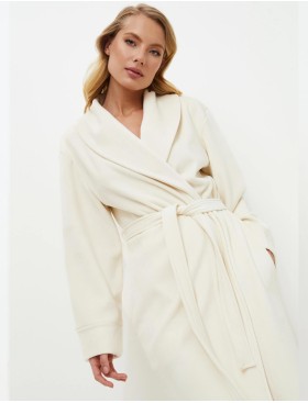Теплый халат Aruelle NORELLA, Цвет: экрю, Размеры: S