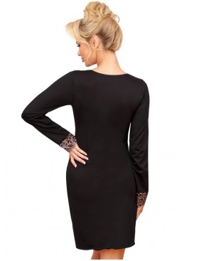 Сорочка с длинными рукавами Donna EMMA long nightdress, Цвет: черный, Размеры: S, изображение 2