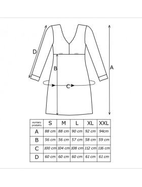 Сорочка с длинными рукавами Donna EMMA long nightdress, Цвет: черный, Размеры: S, изображение 4