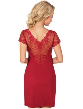 Сорочка с кружевом Donna ISMENA nightdress BURGUNDY, Цвет: красный, Размеры: S, изображение 2