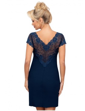 Сорочка с кружевом Donna ISMENA nightdress DARK BLUE, Цвет: темно-синий, Размеры: S, изображение 2