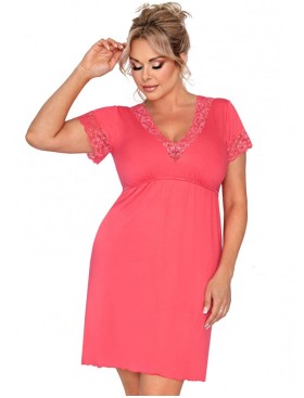 Ночная сорочка Donna MARIZA PLUS nightdress CORAL, Цвет: коралловый, Размеры: 5XL