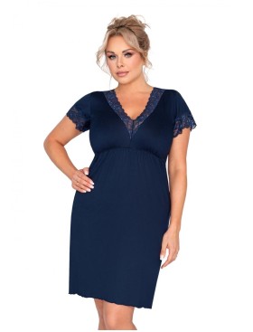 Ночная сорочка Donna MARIZA PLUS nightdress DARK BLUE, Цвет: темно-синий, Размеры: 5XL