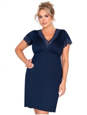 Ночная сорочка Donna MARIZA PLUS nightdress DARK BLUE, Цвет: темно-синий, Размеры: 5XL, изображение 3