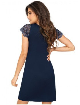 Сорочка с кортким рукавом Donna MELANIA nightdress DARK BLUE, Цвет: темно-синий, Размеры: S, изображение 2