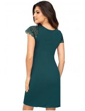 Сорочка с кортким рукавом Donna MELANIA nightdress GREEN, Цвет: изумрудный, Размеры: S, изображение 2