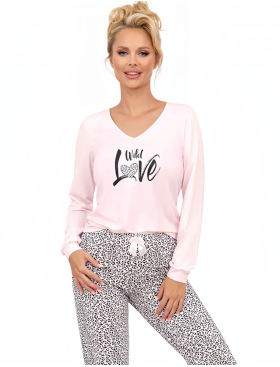 Пижама с брюками Donna PANTERA long pyjamas PINK, Цвет: розовый, Размеры: S