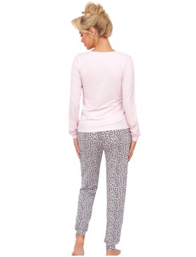 Пижама с брюками Donna PANTERA long pyjamas PINK, Цвет: розовый, Размеры: S, изображение 3
