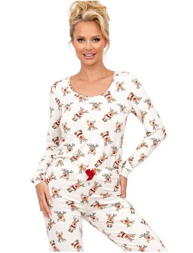Пижама женская из хлопка Donna RENI long pyjamas, Цвет: белый, Размеры: S